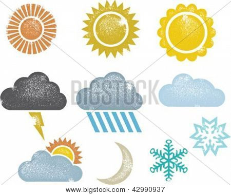 Grunge Weather simge elemanları