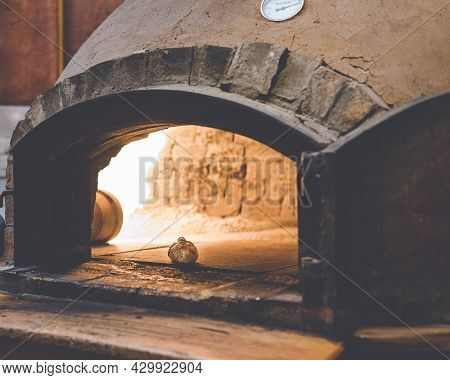 Traditional Argentinian Food Called Empanada Inside A Clay Oven In A Restaurant