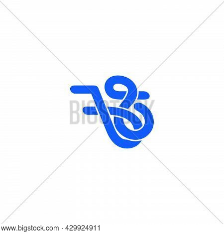 Letter B2 Curves Linear Logo Vector Unique Unusual Simplicity Brand Identity Concept