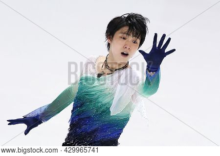 Marseille, France - December 10, 2016: Yuzuru Hanyu Of Japan Performs During Mens Free Skating Event