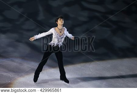 Marseille, France - December 11, 2016: Yuzuru Hanyu Of Japan Performs During The Exhibition Gala Eve