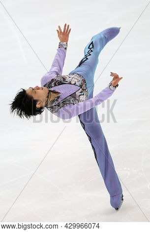 Marseille, France - December 8, 2016: Yuzuru Hanyu Of Japan Performs During The Mens Short Program E