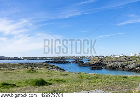 Treaeddur Bay, Anglesey, Wales. Rugged Seaside Landscape With A Rocky Shore And Small Bays.  Beautif