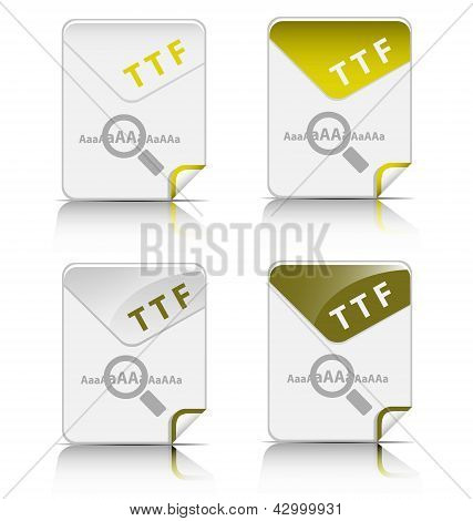 TTF file type icon