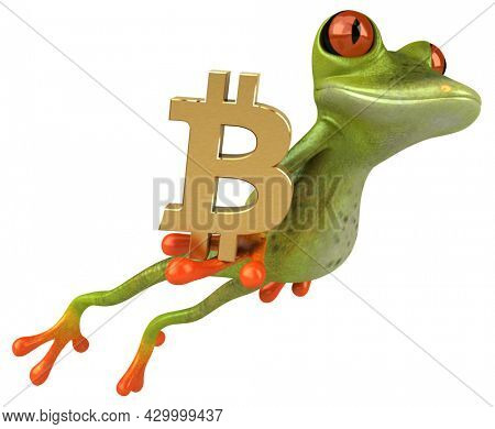Fun frog - 3D Illustration
