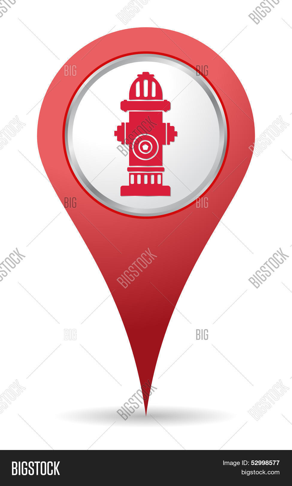 Hydrant Location Icon Vector & Photo (Free Trial) | Bigstock