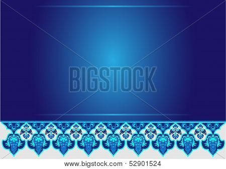 Blue Ottoman Serial Patterns Twelve