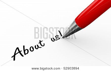 3D Pen Writing About Us