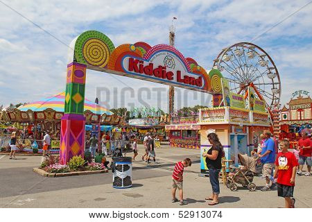 Entrance To Kiddie Land At The Indiana State Fair In Indianapolis