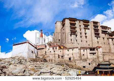 Leh Monastery Looming Over Medieval City Of Leh