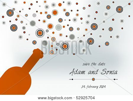 Invitation card. Birthday and wedding card.