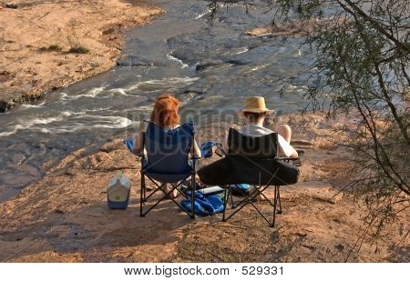 Couple Enjoying River #2