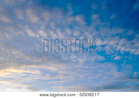 Blue Sky Background With Clouds
