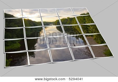 Sunset floden Collage