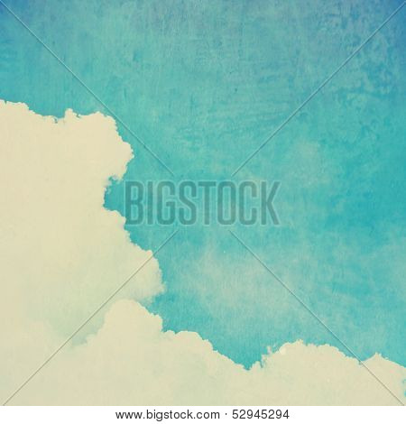 Deep Blue Sky And Clouds Closeup
