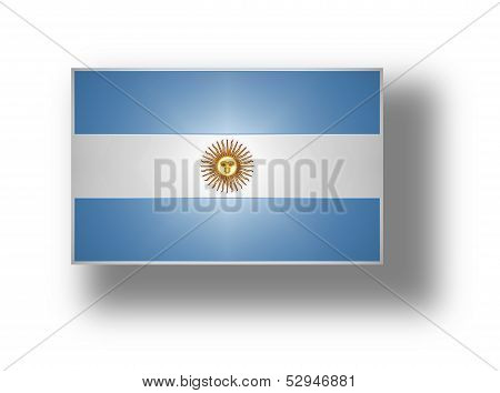 Flag Of Argentina With Sun Of May (stylized I).