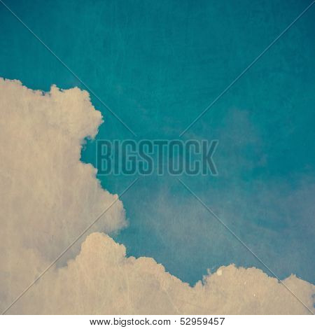 Deep Blue Sky And Clouds Closeup