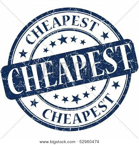 Cheapest Grunge Blue Round Stamp