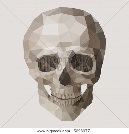 Polygonal vector skull.