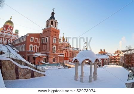 Iversky Monastery In Samara, Russia. Winter