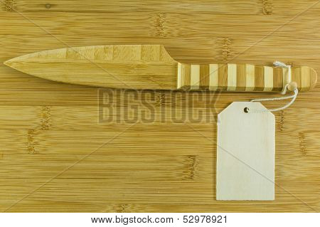 Wooden knife with message