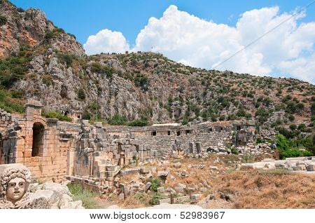 Tombs In Ancient Town Myra In Lycia