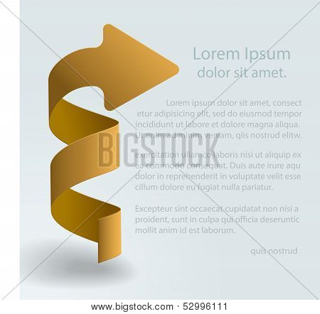 3D Orange Arrow Presentation