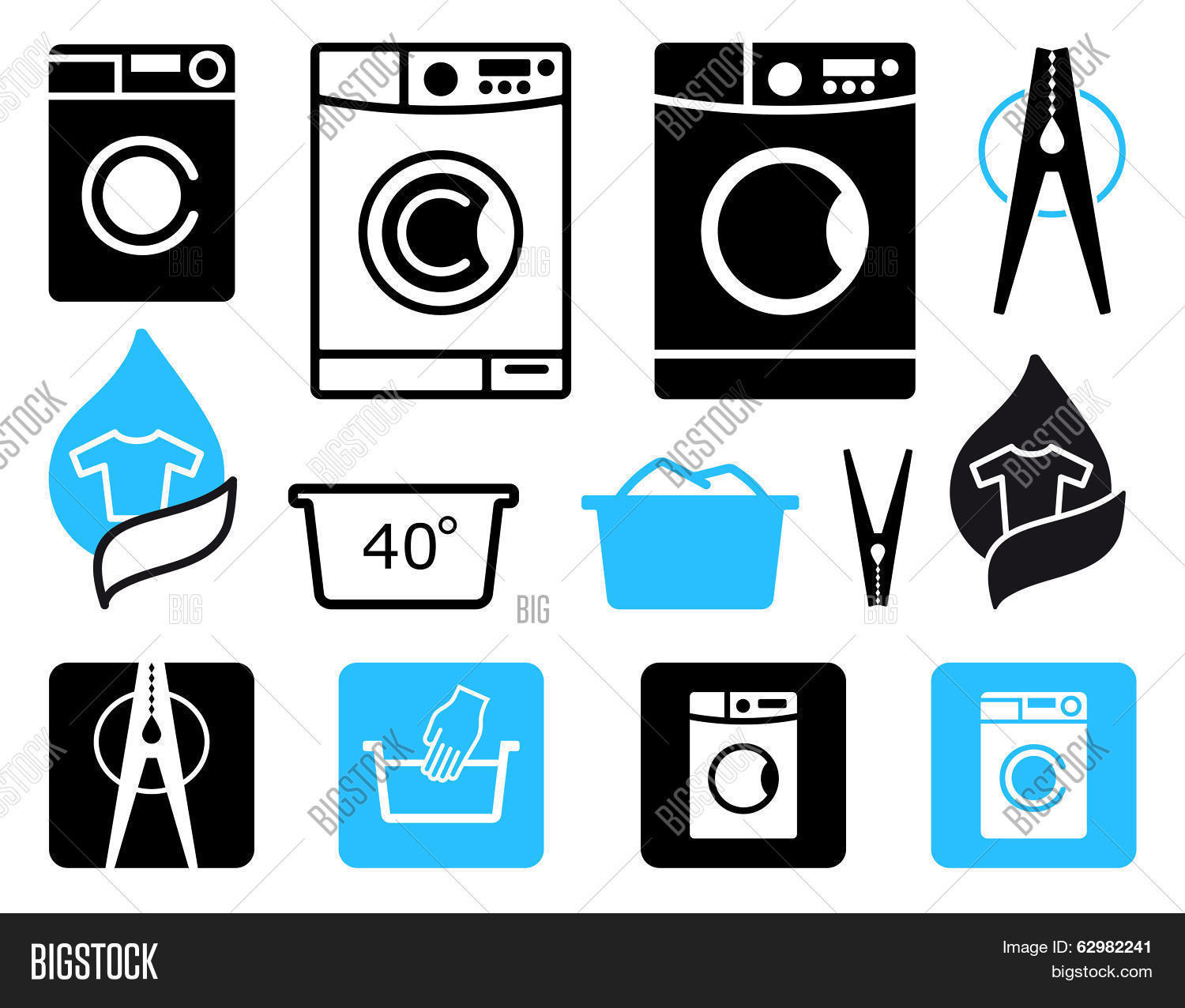 Washing Icons Vector & Photo (Free Trial) Bigstock