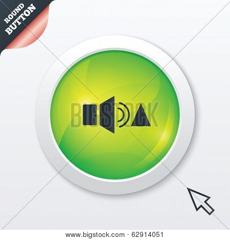 Speaker volume louder sign icon. Sound symbol.
