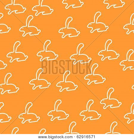 Easter Pattern With Rabbit