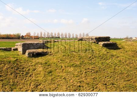 Ww1 Foxhole Trench Of Death In Diksuimde Flanders Belgium