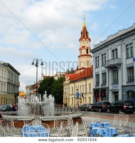 The Town Hall Square (rotuses Aikste) In Vilnius