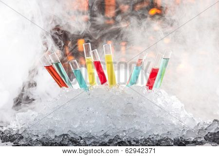 Colorful Cocktails In A Test Tube