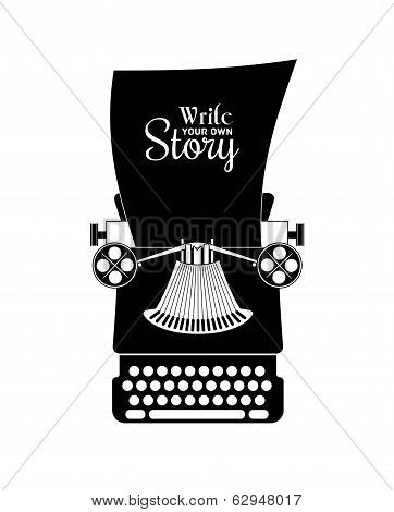 Typewriter vector