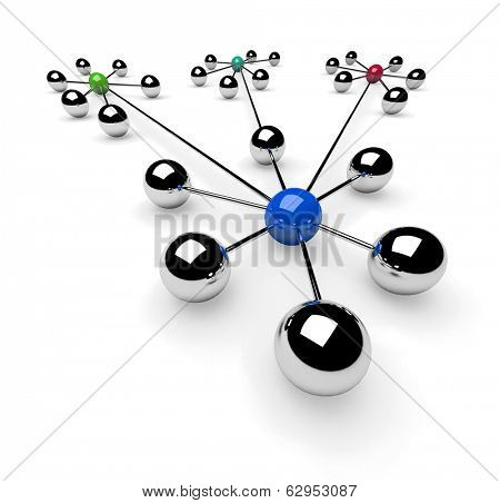 Metaphor of communication. Concept. 3d illustration