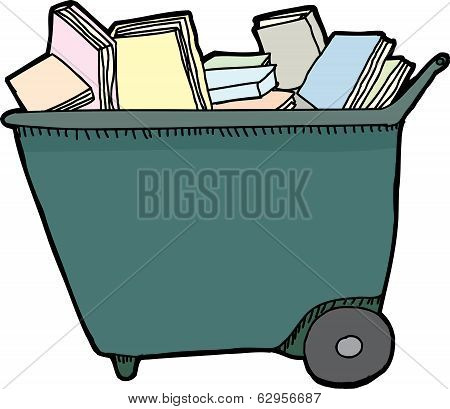 Isolated Library Cart