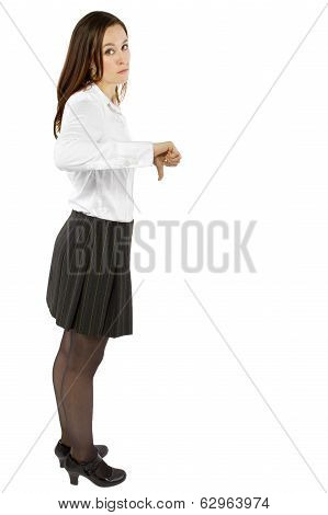 Student on White BG