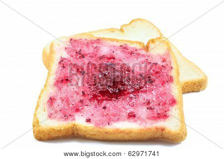 Bread With Blueberry Jam