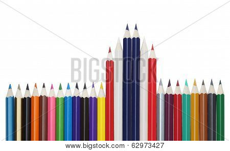 color pencil flag this thailand