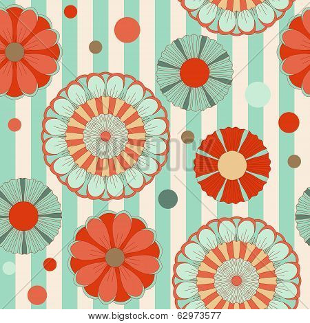 Spring pastel floral saemless pattern