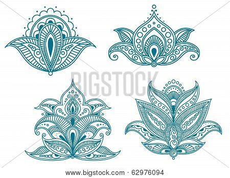 Abstract Persian Floral Embellishments