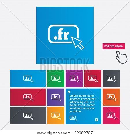 Domain FR sign icon. Top-level internet domain