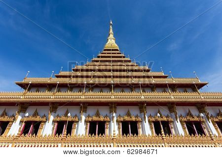 Thai buddhist temple Phra That Nong Waeng, in Khon Kaen, Thailand