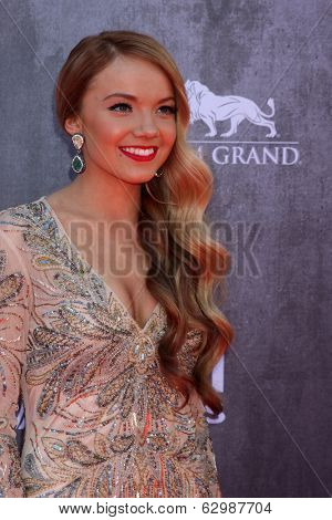 LAS VEGAS - APR 6:  Danielle Bradbury at the 2014 Academy of Country Music Awards - Arrivals at MGM Grand Garden Arena on April 6, 2014 in Las Vegas, NV