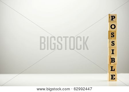 Conceptual Image With The Word Possible