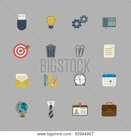 Business collection of flat stationery supplies