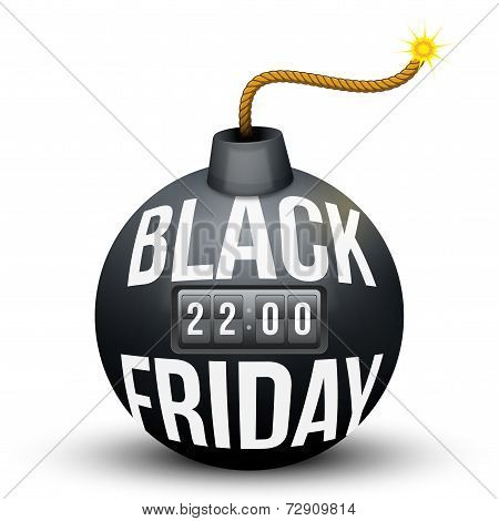 Bomb About To Blast with Black Friday sales tag.