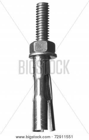 Isolated Anchor Bolt, Studio Shooting, White Background