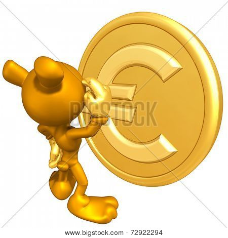 Mini Gold Guy Bear With Gold Coin