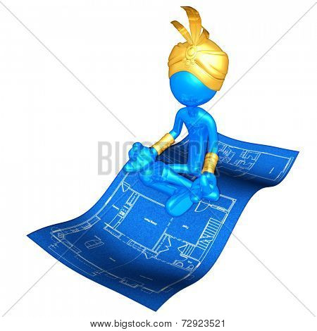 Djinn On Home Construction Blueprint Magic Carpet